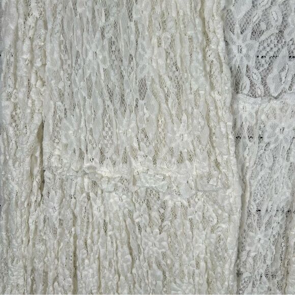 Surrealist USA Ivory Pucker Lace Bohemian Romantic Cottagecore Chic Jacket M/L - Picture 7 of 10